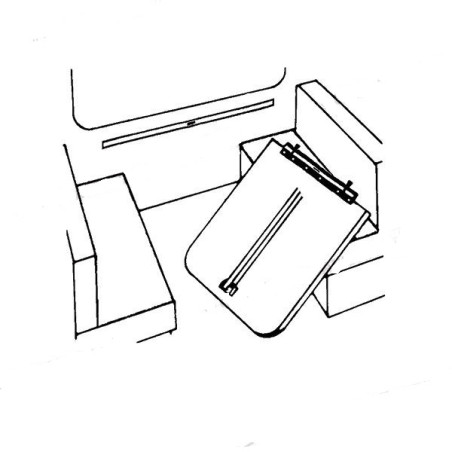 Camino de mesa de aluminio con soporte para cama.