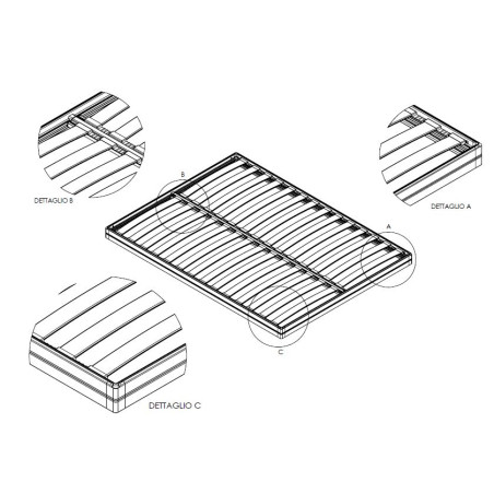 MODULAR KIT DOUBLE BED BASE 130x200