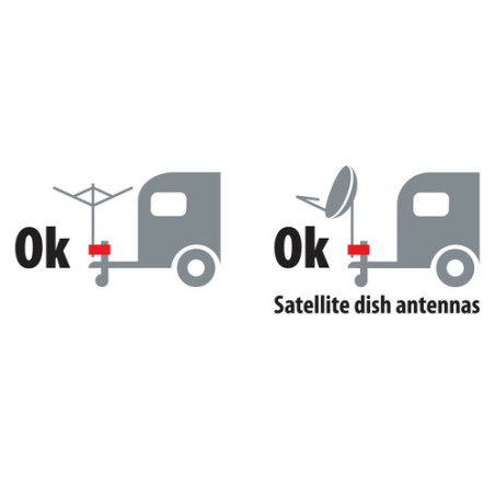 Befestigungsbügel für Wäscheleine oder Antennenstange