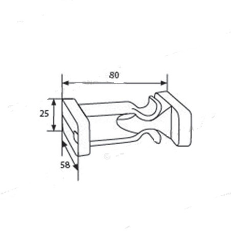 Tope puerta exterior blanco int. 40