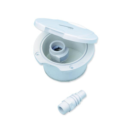 Wasseranschlussset Ost mit Handbrause - Schnellanschluss und Schlauch 2,5 m 3/8 - 1/2