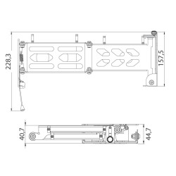 SUPPORT LCD 227 mm avec pantographe 12587