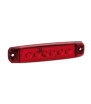 LUCE INGOMBRO ROSSA PIATTA 6LED 12/24V