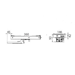 Ceiling pull-out LCD door 287 - 12593/3501/10/035