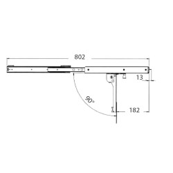 Ceiling pull-out LCD door 287 - 12593/3501/10/035