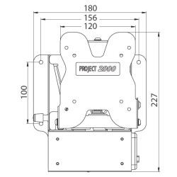 LIPPERT 12587 - PORTA LCD PANTOGR SUPP ESTRAIBILE CON PRESA EL + ANT