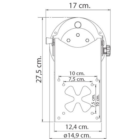 SOPORTE LCD TECHO CON BASE GIRATORIA 12580