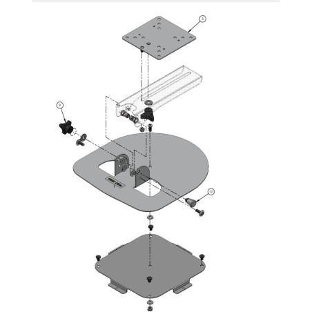 Soporte TV de techo 12536