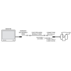 IP69 - 8IR - Retrom Orient CCD PAL camera, 6 m black cable