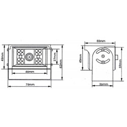 IP69 camera - 18IR - Retrom Orient CCD PAL cable 20 mt