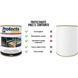 Gaine polyuréthane PKOTE UVR 1 LT Protection toit lisse blanc