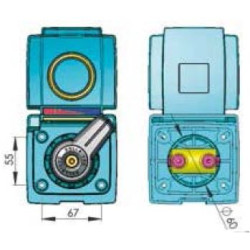 External water connection with hot/cold water mixer and shower head - quick couplings - 1.5 m hose