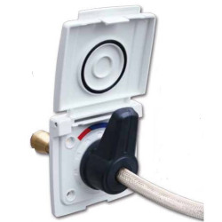 Raccordement d'eau externe avec mitigeur eau chaude/froide et pommeau de douche - raccords rapides - flexible de 1,5 m