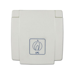 External gas socket with secure connection