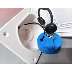 External water supply socket with lineT cap