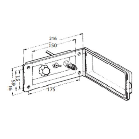 REICH External water/gas socket safe connection white