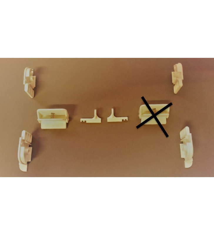 Replacement kit for GM type blinds with 1 handle 2+2+2+1 grey and ivory