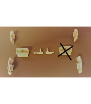 Replacement kit for GM type blinds with 1 handle 2+2+2+1 grey and ivory