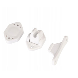 WHITE adjustable door lock pitch 30/45 mm