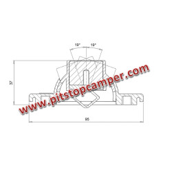 Magnetic door stop KLAK 10kg for doors and hatches