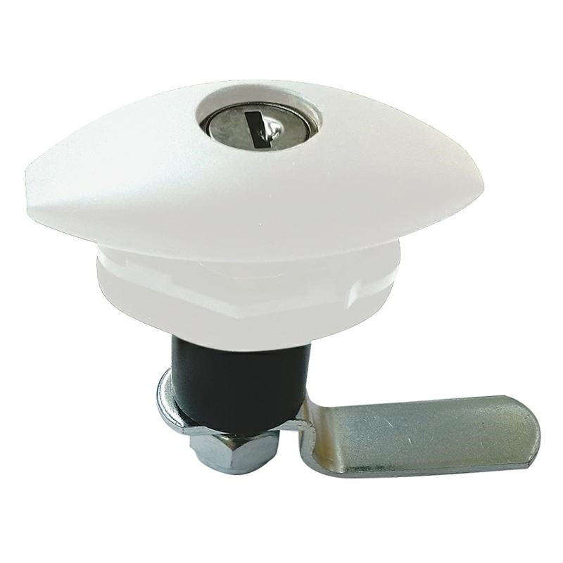 FAP 80x40 white push-bolt lock with keys