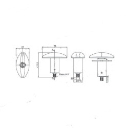 Cerradura de empuje negra Escotillas Zadi 78x41 mm - con llave