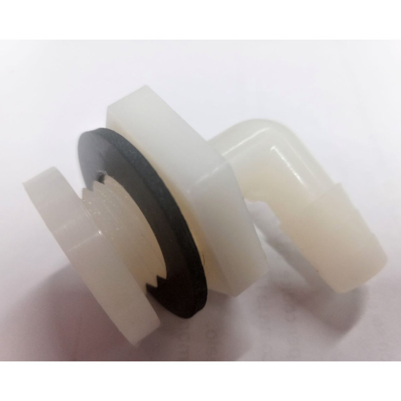 PG12 universal water elbow fitting, 20 mm hole