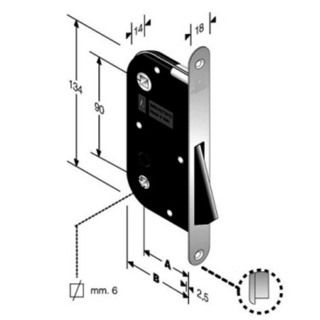Serrure magnétique pour WC TRIGANO