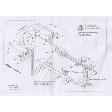 Extensiones de bastidor para FORD TRANSIT 3 AGUJEROS SIMPLE RUEDA