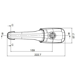 Manilla cerradura ZADI G18A124 Basic M1 recambio negra sin llaves