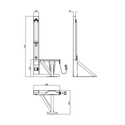 Single 3-point RH belts anchoring structure with belt