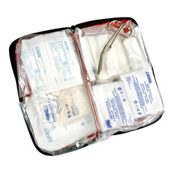 First aid kit in nylon bag