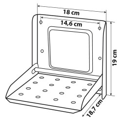 Access platform in galvanized steel 20x20 cm approx