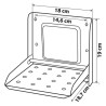 Access platform in galvanized steel 20x20 cm approx