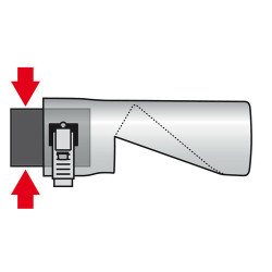 Poliertes Edelstahl-Endrohr Ø 55-70 mm