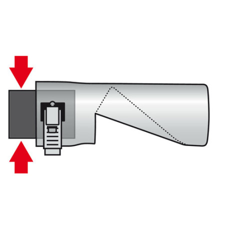 Sortie d'échappement en acier inoxydable poli Ø 55-70 mm