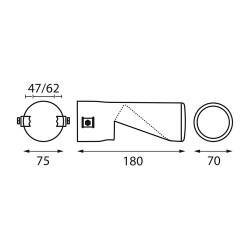 Polished stainless steel tailpipe Ø 50-62 mm