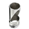 Polished stainless steel tailpipe Ø 50-62 mm