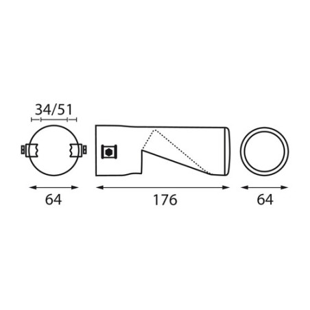 Sortie d'échappement en acier inoxydable poli Ø 34-51 mm