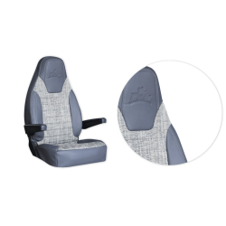 Set of 2 Ducato seat covers from 2006 to 2014 GLASGOW Gray.