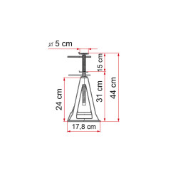 Crics en plastique Gris 750 KG chaque FLAMME 4 pcs