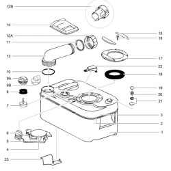 Thetford valve for C2 / C3 / C4 / C200 cassette - 2372274