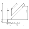 Grifo mezclador REICH TREND E con interruptor - 571-802000
