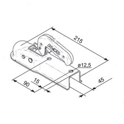 Al-Ko Giunto AK7 attacco quadro 45 mm con pulsante