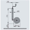 Rueda Jockey Servo Full 150 KG Varilla Ø 48 Mm