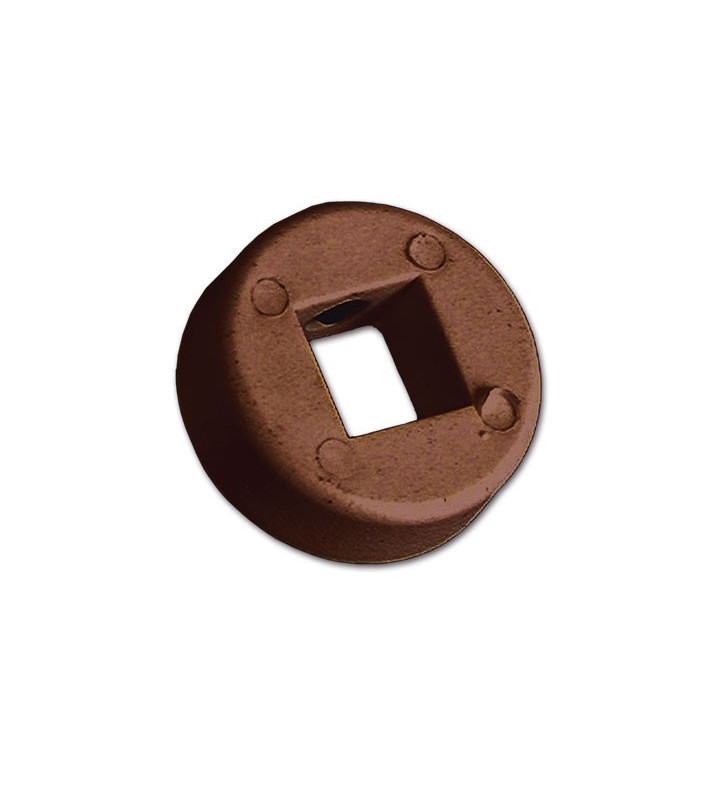 Brown fixing escutcheon for handle x latch knob