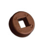 Brown fixing escutcheon for handle x latch knob