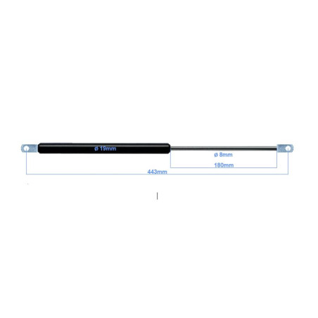 Coppia di molle a gas per letto 443-180-350N