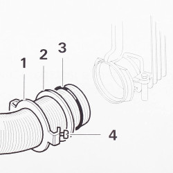 KIT 30036.36 FIXATION TUYAU DE CHEMINÉE TRUMA S3002 ex 1003.265 - 30030-03600