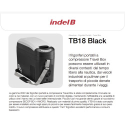 PORTABLE REFRIGERATOR TB18 18L 12 / 24V INDELB (up to - 18 ° C)